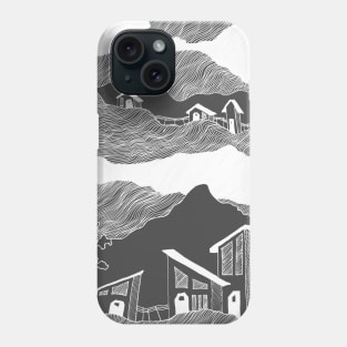 Little houses - chalkboard, mountains travel, outdoors Phone Case