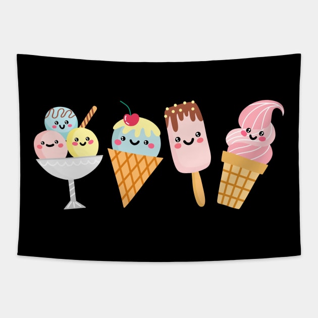 Ice cream lover for summer Tapestry by ChristianCrecenzio