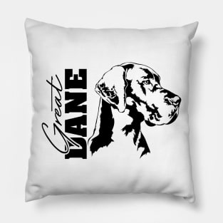 Proud Great Dane dog portrait Pillow