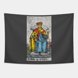 King of cups tarot card (distressed) Tapestry