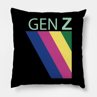 cute striped pattern colorful generation z gen z and proud e boy e girl Pillow