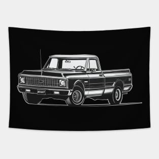 Chevy c 10 72's black edition Tapestry