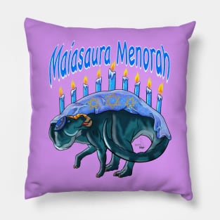 TWD Holidinos: Maiasaura Menorah (Text) Pillow