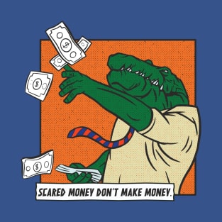 Scared Money Don't Make Money // Florida Blue & Orange Comic T-Shirt