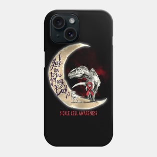 sickle cell dinosaur love to the moon Phone Case