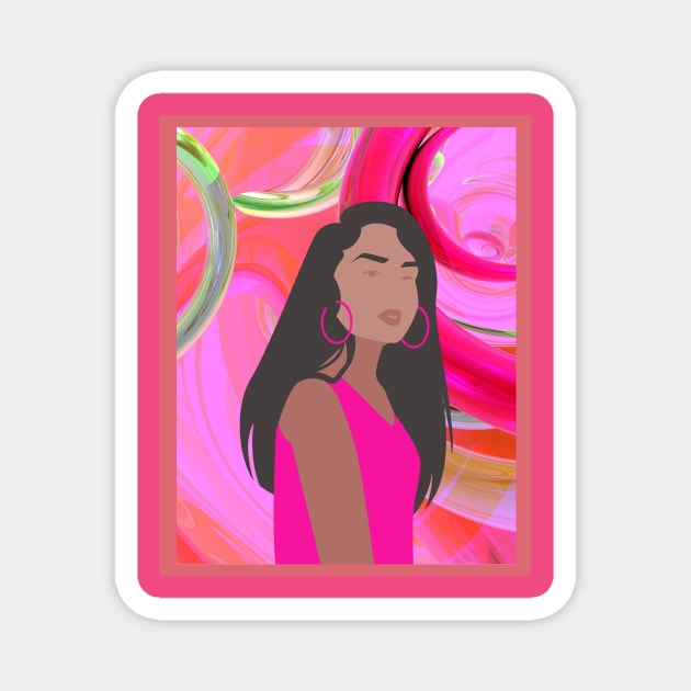 She is Joy!  Latina/Hispanic Artistically Designed Woman Magnet by Unique Online Mothers Day Gifts 2020