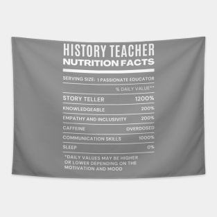 History Teacher Nutrition Facts Tapestry