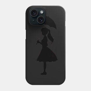 Umbrella silhouette girl Phone Case