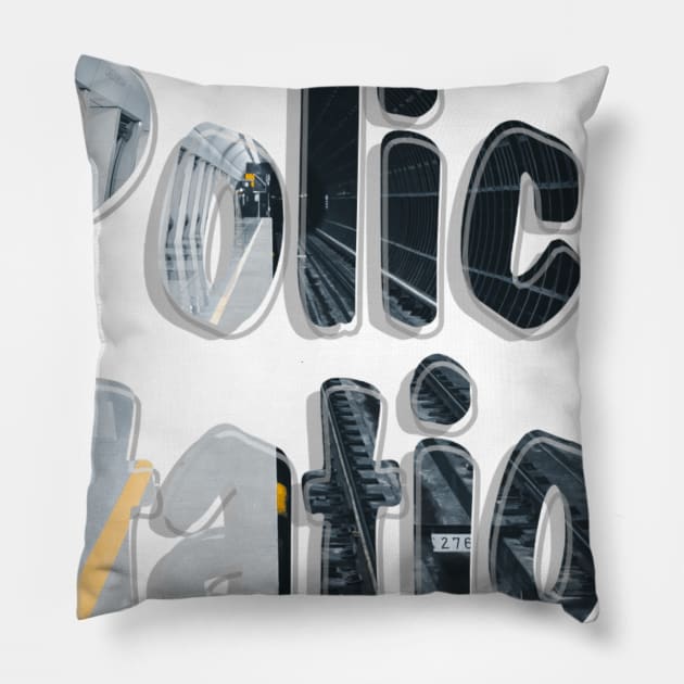 Police station Pillow by afternoontees