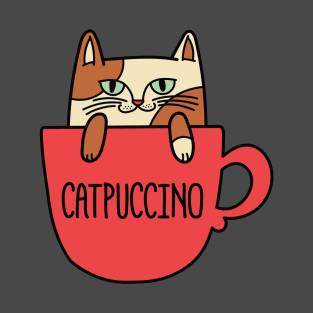 Catpuccino in Orange Tabby T-Shirt