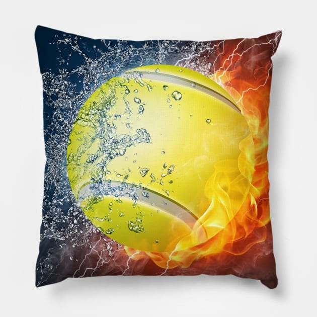 Tennis Player Coach Team Tournament Pillow by E