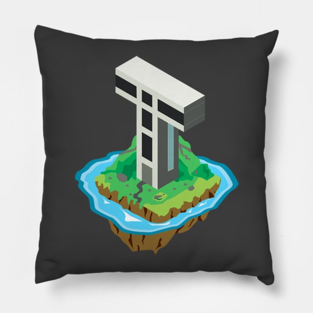 Titans Tower Pillow by doodsai