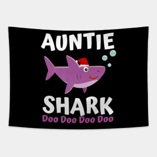 Auntie Shark Premium Christmas Mommy Shark Daddy Shark Tapestry