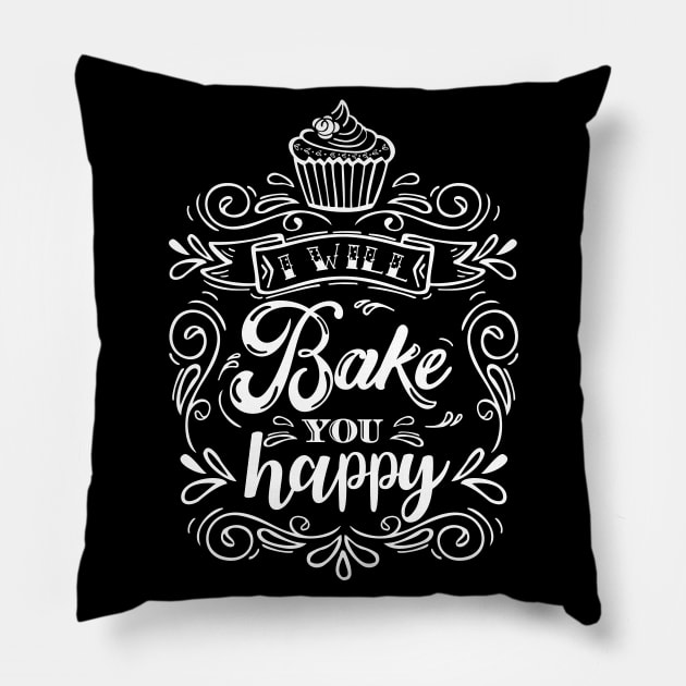 Baking "I Will Bake You Happy" Pillow by FloraLi