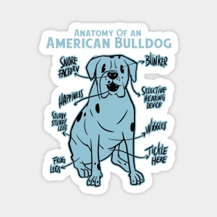 American Bulldog Funny Anatomy Of A Dog Magnet