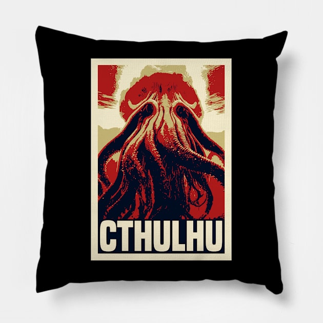Cthulhu Pop Art Style Pillow by mia_me