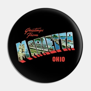 Greetings from Marietta Ohio Pin