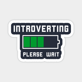 Funny Introvert Pun Humor T-Shirt Magnet