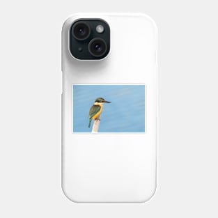 Beautiful sacred kingfisher portrait Phone Case