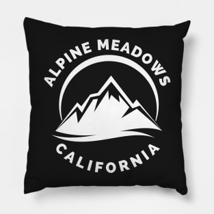 Alpine Meadows Ski Snowboard Mountain California Yosemite - Travel Pillow