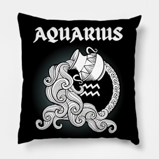 Aquarius Water Pot Gothic Style Pillow