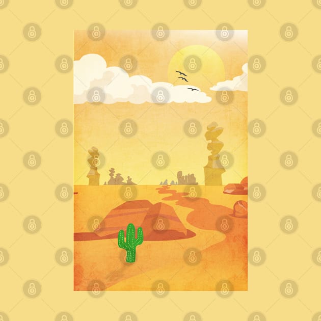 Illustrated Desert Scene by OurSimpleArts