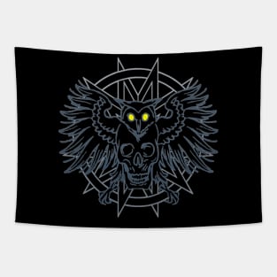 Owl Skull Tapestry