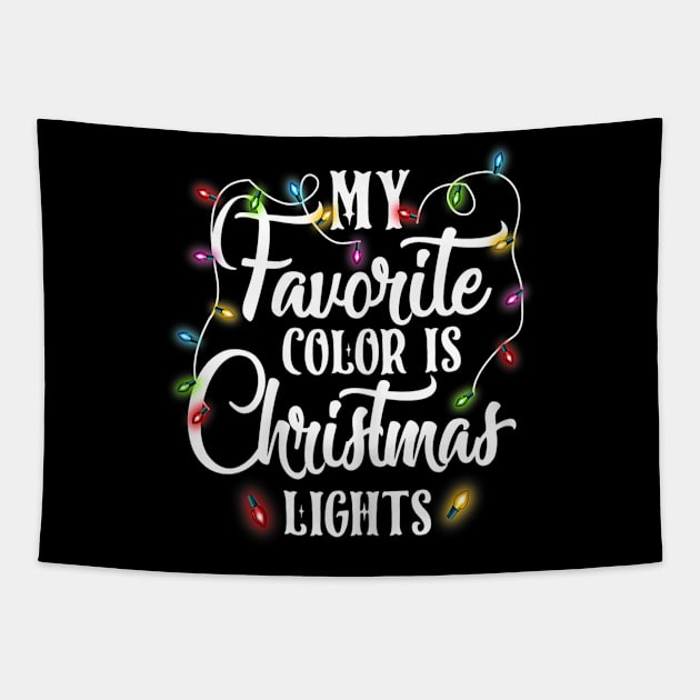 my favorite color is christmas lights Tapestry by Barnard