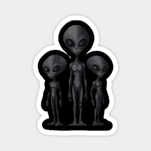 extraterrestrial bodies. Alien invasion. black and white. uap Magnet