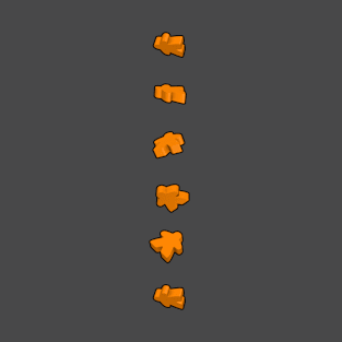 Orange Game Meeples T-Shirt