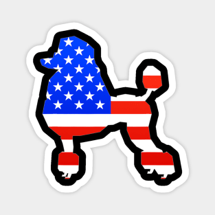 American Poodle Silhouette Magnet