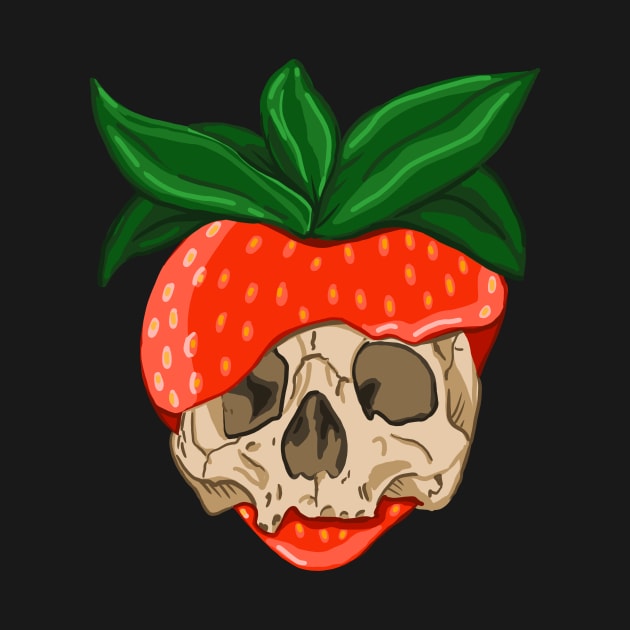 Strawberry Skull by RachWillz