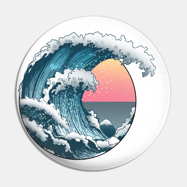 The Great sea Wave Pin by MARK ASHKENAZI