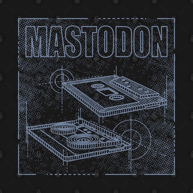 Mastodon Technical Drawing by Vector Empire