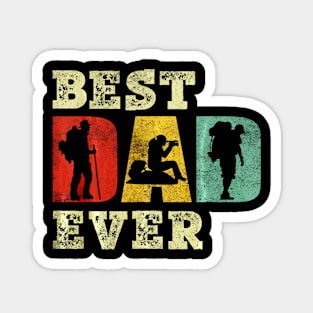 Best Hiking Dad Ever Shirt Vintage for Dad Father Gift Magnet