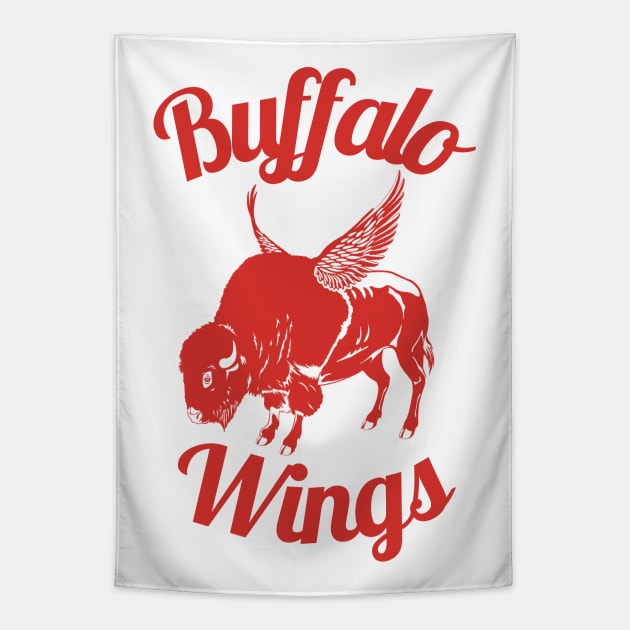 Buffalo Wings Team | Red Bison Tapestry by FantasySportsSpot