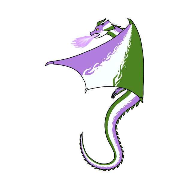 Fly With Pride, Dragon Series - Genderqueer by StephOBrien