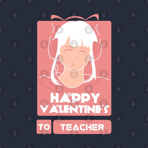 Girls in Happy Valentines Day to Teacher by AchioSHan