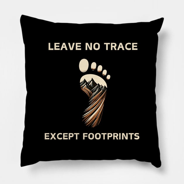 Wild Heart, Gentle Footprints: Leave No Trace Pillow by Teeport