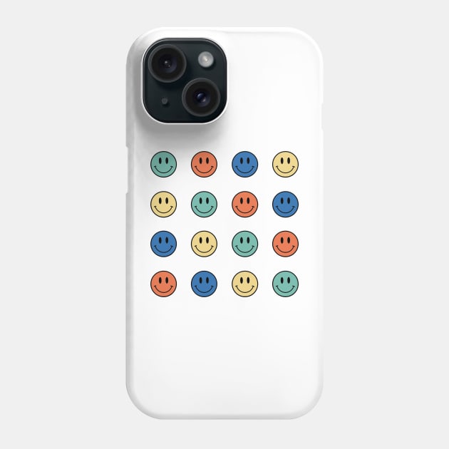 Mini Smiley Faces Bundle - Summer 2022 Color Palette Phone Case by JuneNostalgia