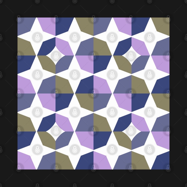 Mid Mod Geometric Blue Purple by StephersMc