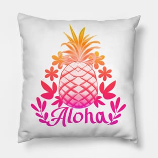 Colorful Pineapple Aloha Tropical Hawaii Pillow