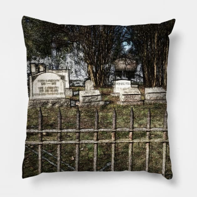 Cemetery Scene Pillow by Cemetery Ridge