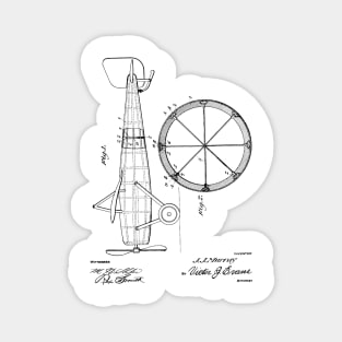 Airplane Vintage Patent Hand Drawing Magnet
