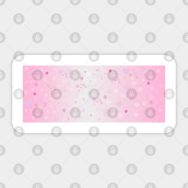 Pink Abstract Heart Background Pink Heart Pattern Sticker