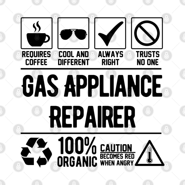 Gas Appliance Repairer Job (black) by Graficof