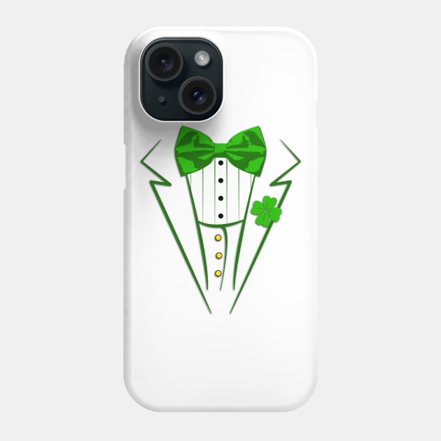 Saint Patrick's Day Irish Funny Tuxedo Costume Pub Phone Case by PugSwagClothing