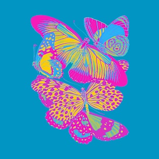 Pansexual Pride Vintage Butterflies Art T-Shirt