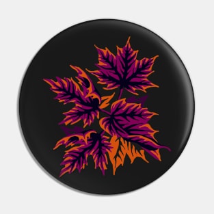 Leaves - Purple/Orange Pin