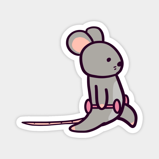 Cute Gym Rat Forward Lunge Magnet by ThumboArtBumbo